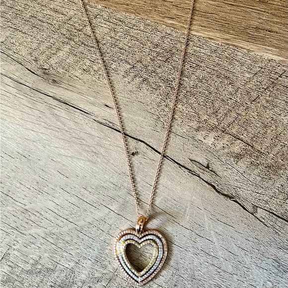 Effy Jewelry - 💗Effy Pave 14k Rose, White & Yellow Gold Diamond Pendant Necklace.Like New.